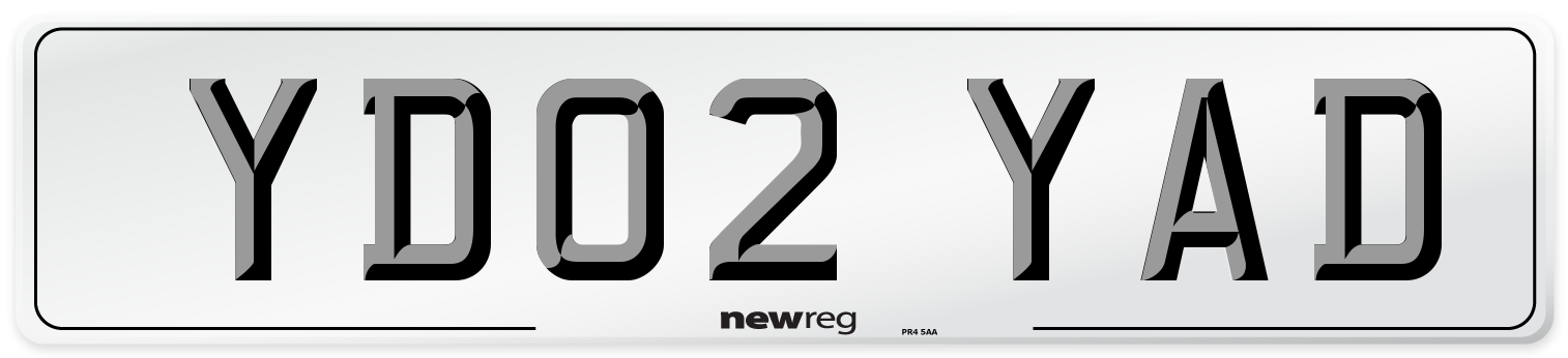YD02 YAD Number Plate from New Reg